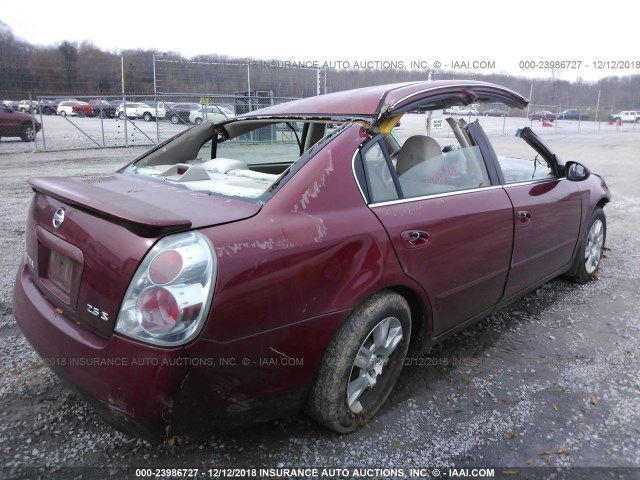 1N4AL11D95C160599 - 2005 NISSAN ALTIMA S/SL RED photo 4