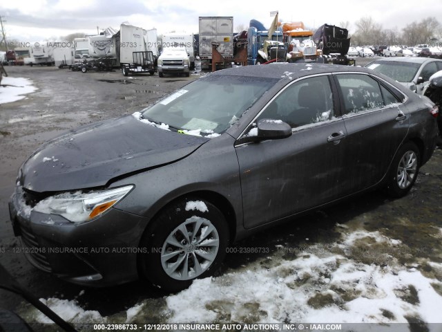 4T1BF1FK5HU445601 - 2017 TOYOTA CAMRY LE/XLE/SE/XSE GRAY photo 2