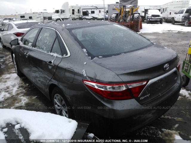 4T1BF1FK5HU445601 - 2017 TOYOTA CAMRY LE/XLE/SE/XSE GRAY photo 3