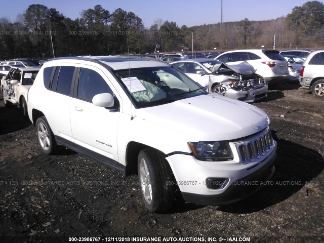 1C4NJCEA1ED894175 - 2014 JEEP COMPASS LATITUDE WHITE photo 1