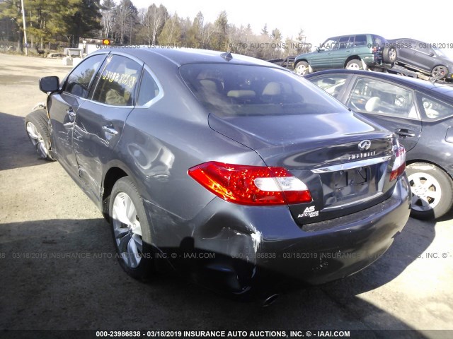 JN1BY1AR9BM370155 - 2011 INFINITI M37 X GRAY photo 3