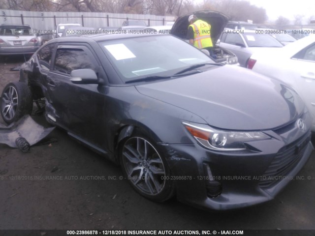JTKJF5C70F3096009 - 2015 TOYOTA SCION TC ნაცრისფერი ფოტო 1