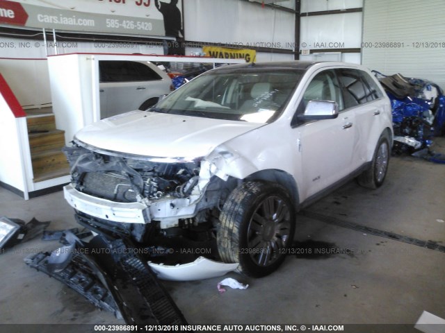 2LMDU68CX9BJ05177 - 2009 LINCOLN MKX WHITE photo 2