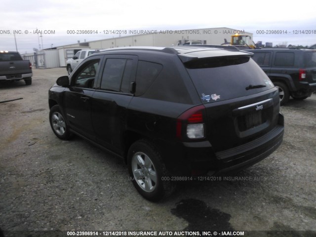 1C4NJCBA8ED882822 - 2014 JEEP COMPASS SPORT BLACK photo 3