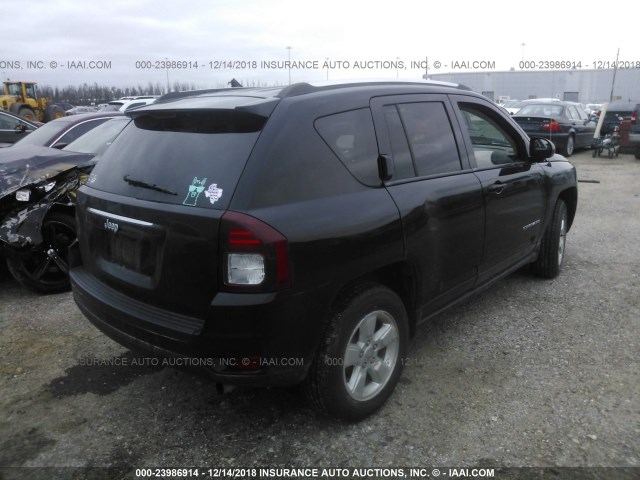 1C4NJCBA8ED882822 - 2014 JEEP COMPASS SPORT BLACK photo 4