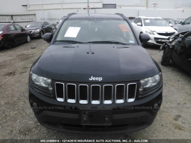 1C4NJCBA8ED882822 - 2014 JEEP COMPASS SPORT BLACK photo 6