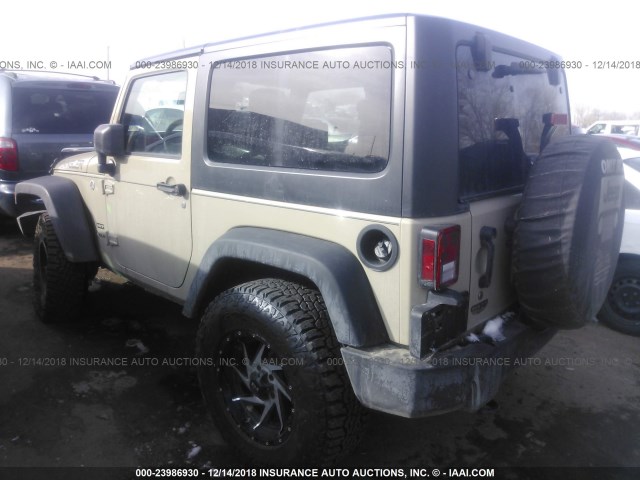 1C4AJWAGXHL639884 - 2017 JEEP WRANGLER SPORT TAN photo 3