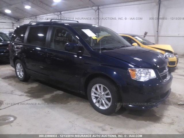 2C4RDGCG8ER419210 - 2014 DODGE GRAND CARAVAN SXT BLUE photo 1