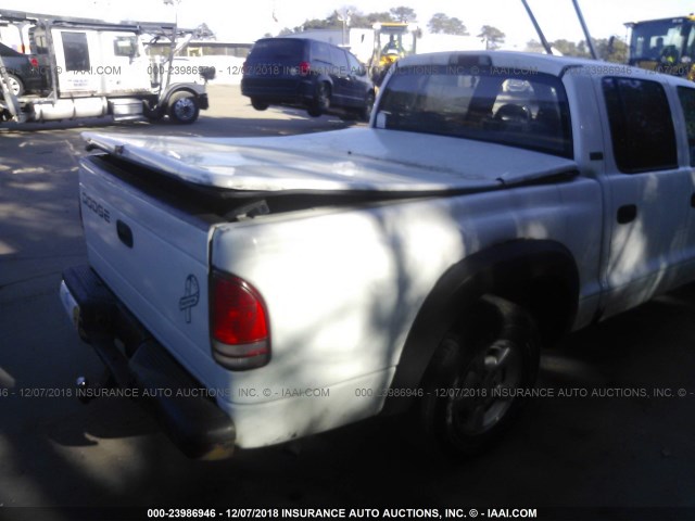 1B7GL2AZX1S114429 - 2001 DODGE DAKOTA QUAD WHITE photo 6