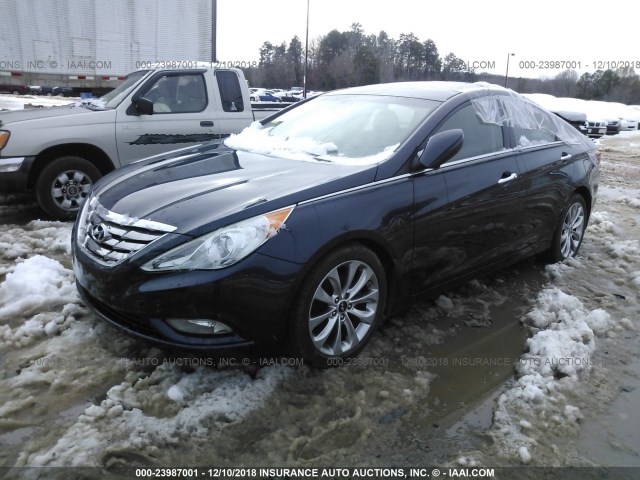 5NPEC4AC8CH493169 - 2012 HYUNDAI SONATA SE/LIMITED Dark Blue photo 2