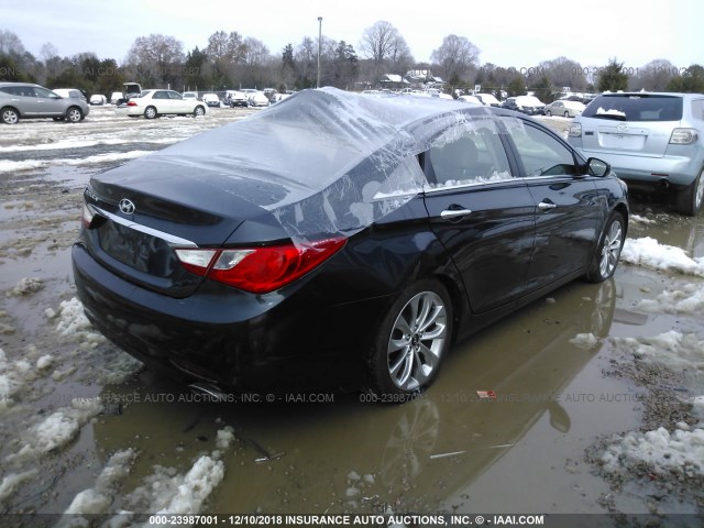 5NPEC4AC8CH493169 - 2012 HYUNDAI SONATA SE/LIMITED Dark Blue photo 4