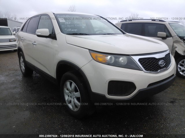 5XYKT3A10BG035546 - 2011 KIA SORENTO LX BEIGE photo 1