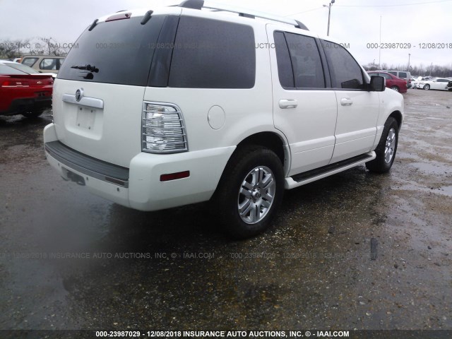 4M2EU488X8UJ06031 - 2008 MERCURY MOUNTAINEER PREMIER WHITE photo 4