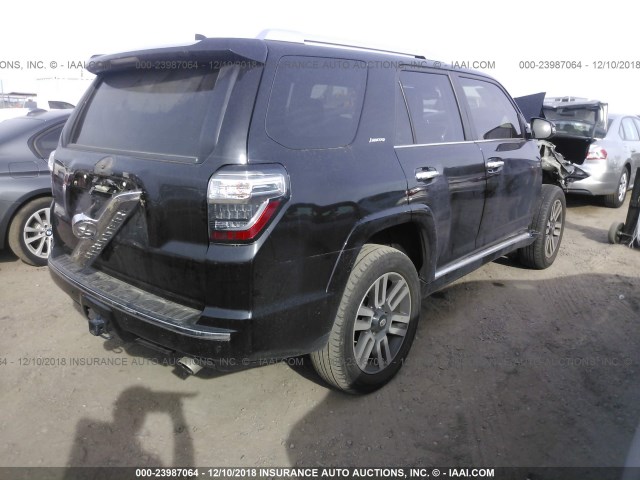 JTEBU5JR4G5296916 - 2016 TOYOTA 4RUNNER SR5 PREM/LTDL/TRAIL/TRD შავი ფოტო 4