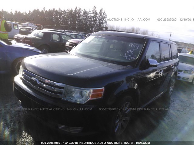 2FMGK5DC4ABA47070 - 2010 FORD FLEX LIMITED BLACK photo 2