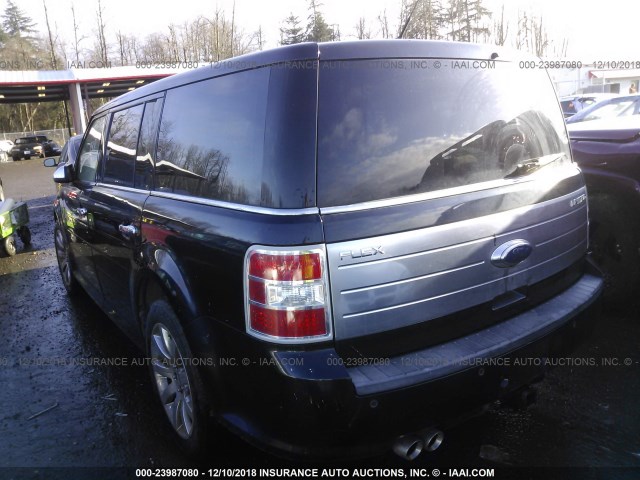 2FMGK5DC4ABA47070 - 2010 FORD FLEX LIMITED BLACK photo 3