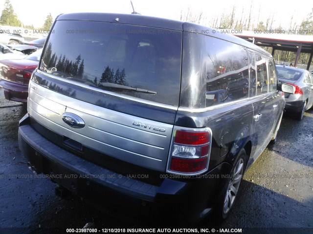 2FMGK5DC4ABA47070 - 2010 FORD FLEX LIMITED BLACK photo 4