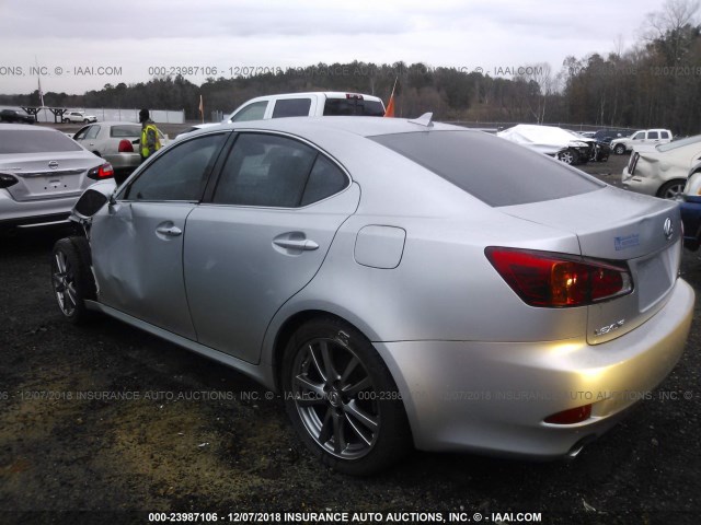 JTHBK262392087772 - 2009 LEXUS IS 250 SILVER photo 3