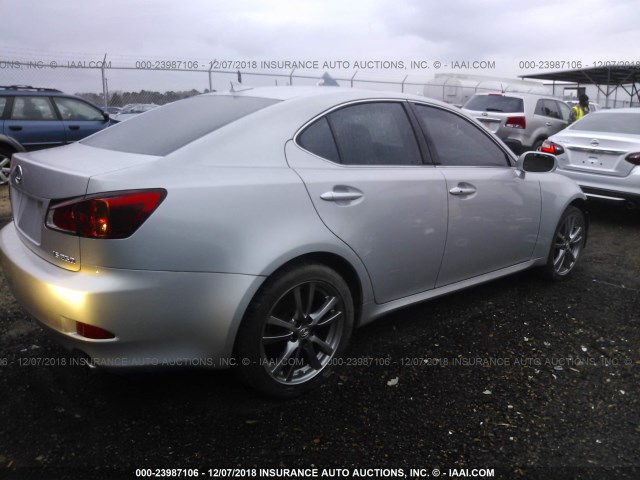 JTHBK262392087772 - 2009 LEXUS IS 250 SILVER photo 4