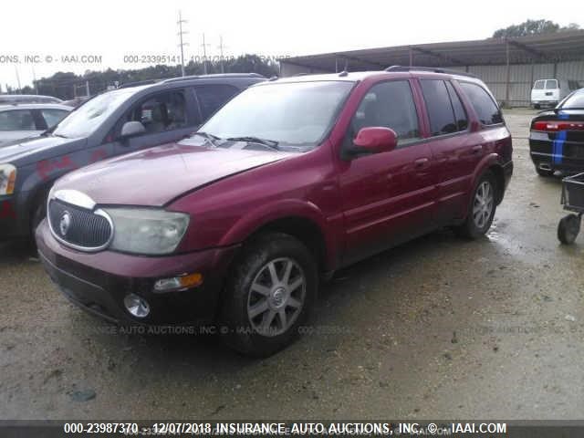 5GADT13S142230685 - 2004 BUICK RAINIER CXL MAROON photo 2