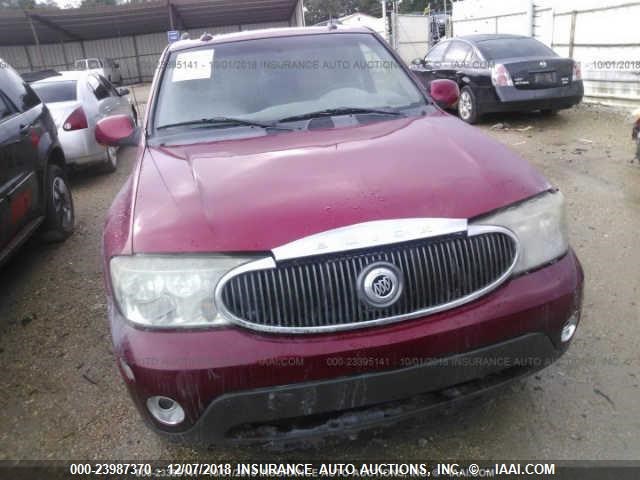 5GADT13S142230685 - 2004 BUICK RAINIER CXL MAROON photo 6