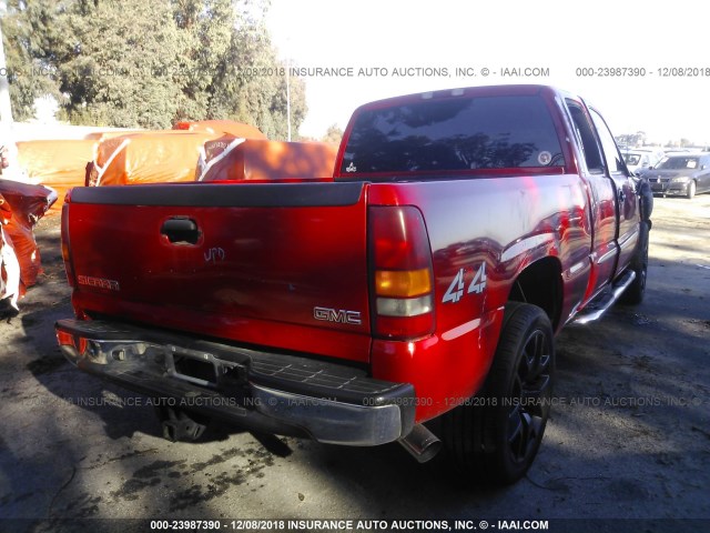 1GTEK19T73E207477 - 2003 GMC NEW SIERRA K1500 RED photo 4