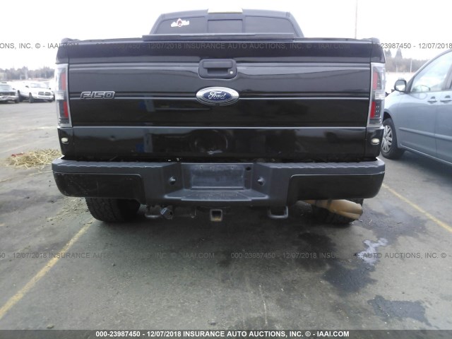 1FTEX1E62AFB92721 - 2010 FORD F150 SUPER CAB BLACK photo 6