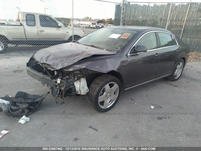 1G1ZD5E7XA4155284 - 2010 CHEVROLET MALIBU 2LT GRAY photo 2