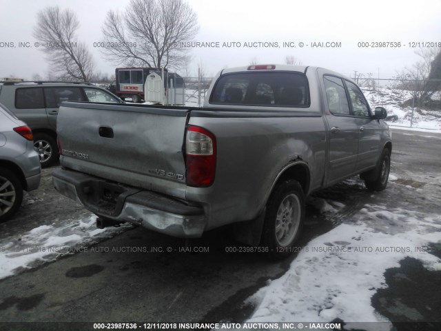 5TBDT44186S533022 - 2006 TOYOTA TUNDRA DOUBLE CAB SR5 GRAY photo 4