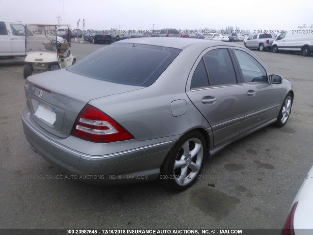 WDBRF52H66F741361 - 2006 MERCEDES-BENZ C GENERATION 2006 230 GRAY photo 4