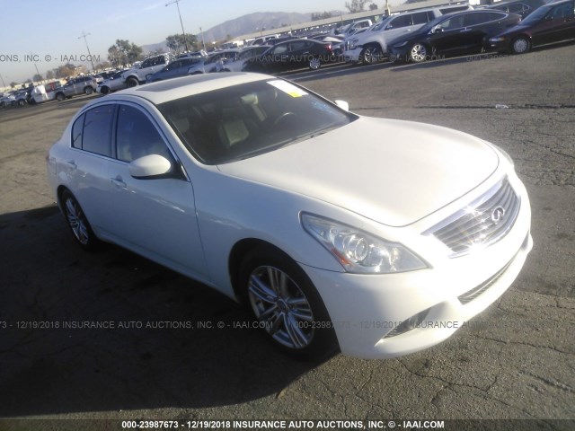 JN1CV6AP9DM716359 - 2013 INFINITI G37 WHITE photo 1