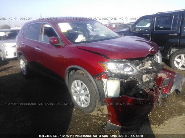 KNMAT2MT5FP576596 - 2015 NISSAN ROGUE S/SL/SV RED photo 1