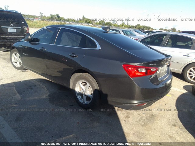 1G1ZB5STXHF114787 - 2017 CHEVROLET MALIBU LS GRAY photo 3