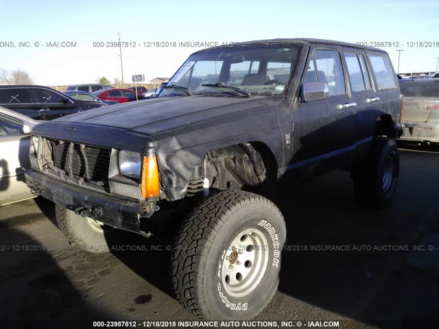 1J4FJ58L4KL622454 - 1989 JEEP CHEROKEE LAREDO BLACK photo 2