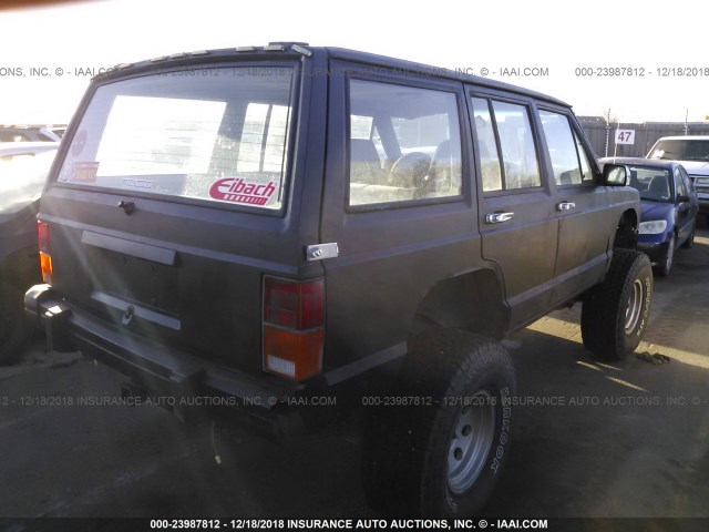 1J4FJ58L4KL622454 - 1989 JEEP CHEROKEE LAREDO BLACK photo 4