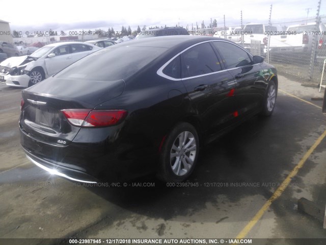 1C3CCCAB8FN502518 - 2015 CHRYSLER 200 LIMITED BLACK photo 4