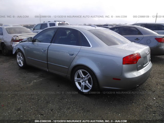 WAUDF78EX5A530032 - 2005 AUDI A4 2.0T QUATTRO SILVER photo 3