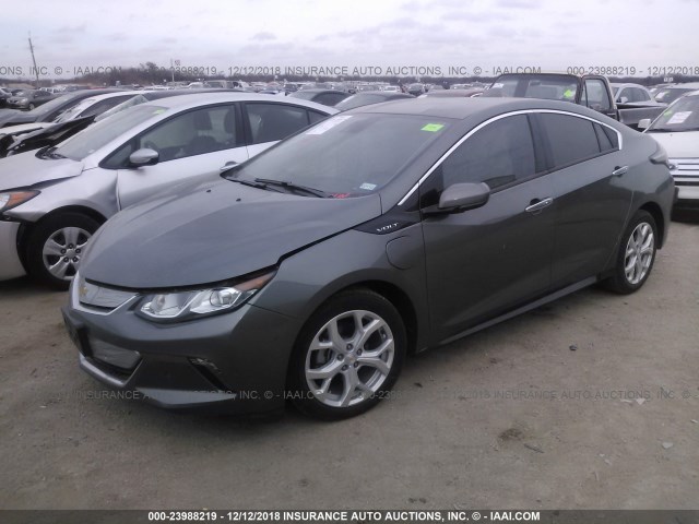 1G1RB6S57HU160239 - 2017 CHEVROLET VOLT PREMIER GRAY photo 2