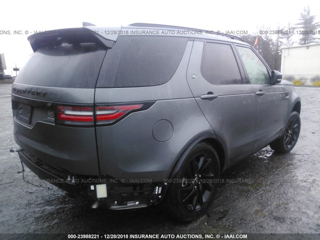 SALRR2RV5JA057483 - 2018 LAND ROVER DISCOVERY HSE GRAY photo 4