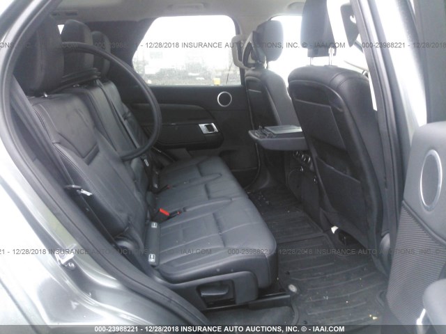 SALRR2RV5JA057483 - 2018 LAND ROVER DISCOVERY HSE GRAY photo 8