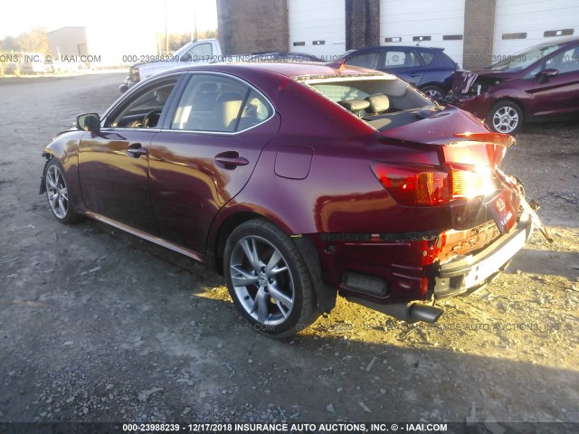 JTHBF5C25A5122079 - 2010 LEXUS IS 250 RED photo 3