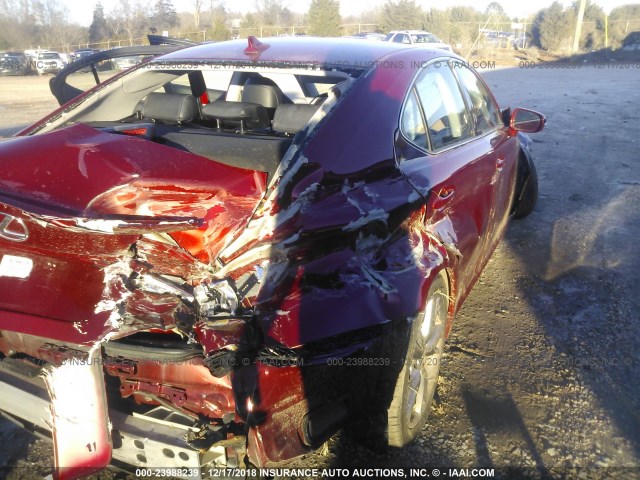 JTHBF5C25A5122079 - 2010 LEXUS IS 250 RED photo 6