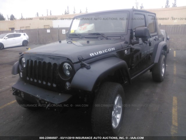 1C4BJWFG0GL158764 - 2016 JEEP WRANGLER UNLIMITE RUBICON BLACK photo 2