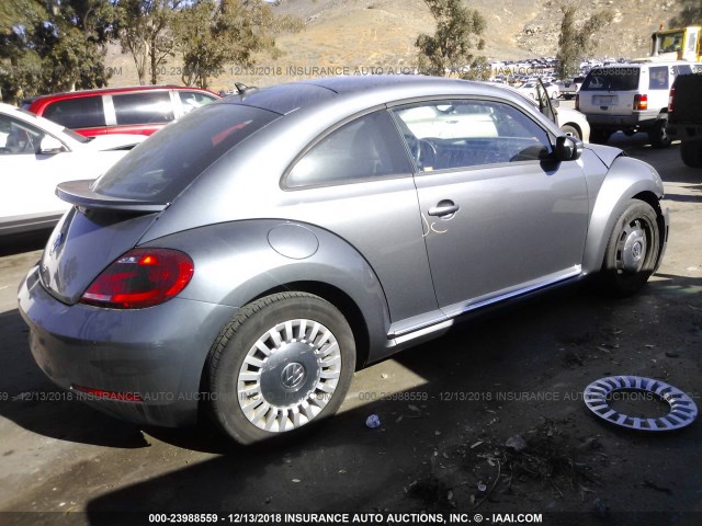 3VWJ17AT4GM601645 - 2016 VOLKSWAGEN BEETLE SE/SEL GRAY photo 4