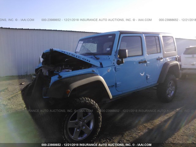 1C4BJWFG6JL820337 - 2018 JEEP WRANGLER UNLIMITE RUBICON BLUE photo 2