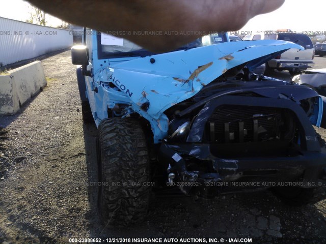 1C4BJWFG6JL820337 - 2018 JEEP WRANGLER UNLIMITE RUBICON BLUE photo 6