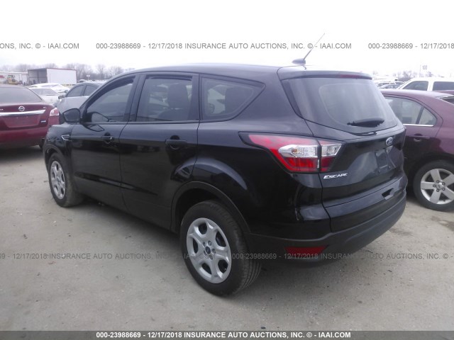 1FMCU0F78JUC05609 - 2018 FORD ESCAPE S BLACK photo 3