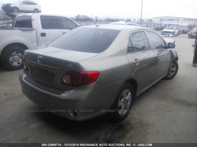 1NXBU4EE6AZ325685 - 2010 TOYOTA COROLLA S/LE/XLE GOLD photo 4