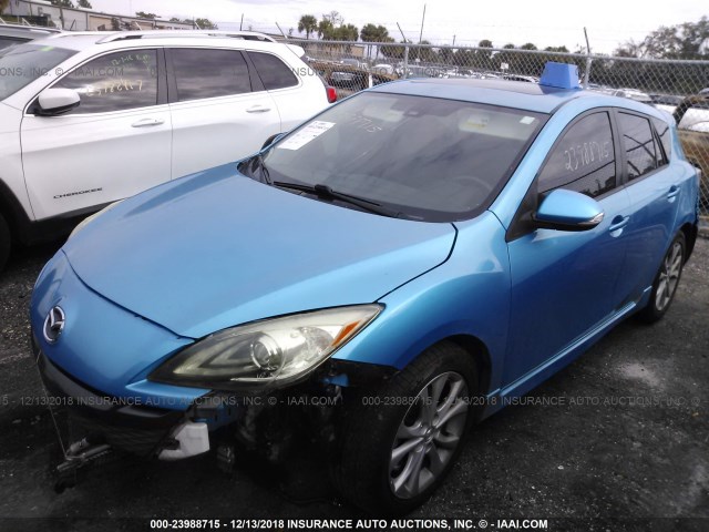 JM1BL1H51A1196208 - 2010 MAZDA 3 S BLUE photo 2