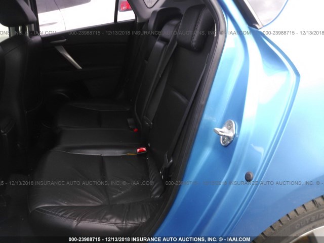 JM1BL1H51A1196208 - 2010 MAZDA 3 S BLUE photo 8